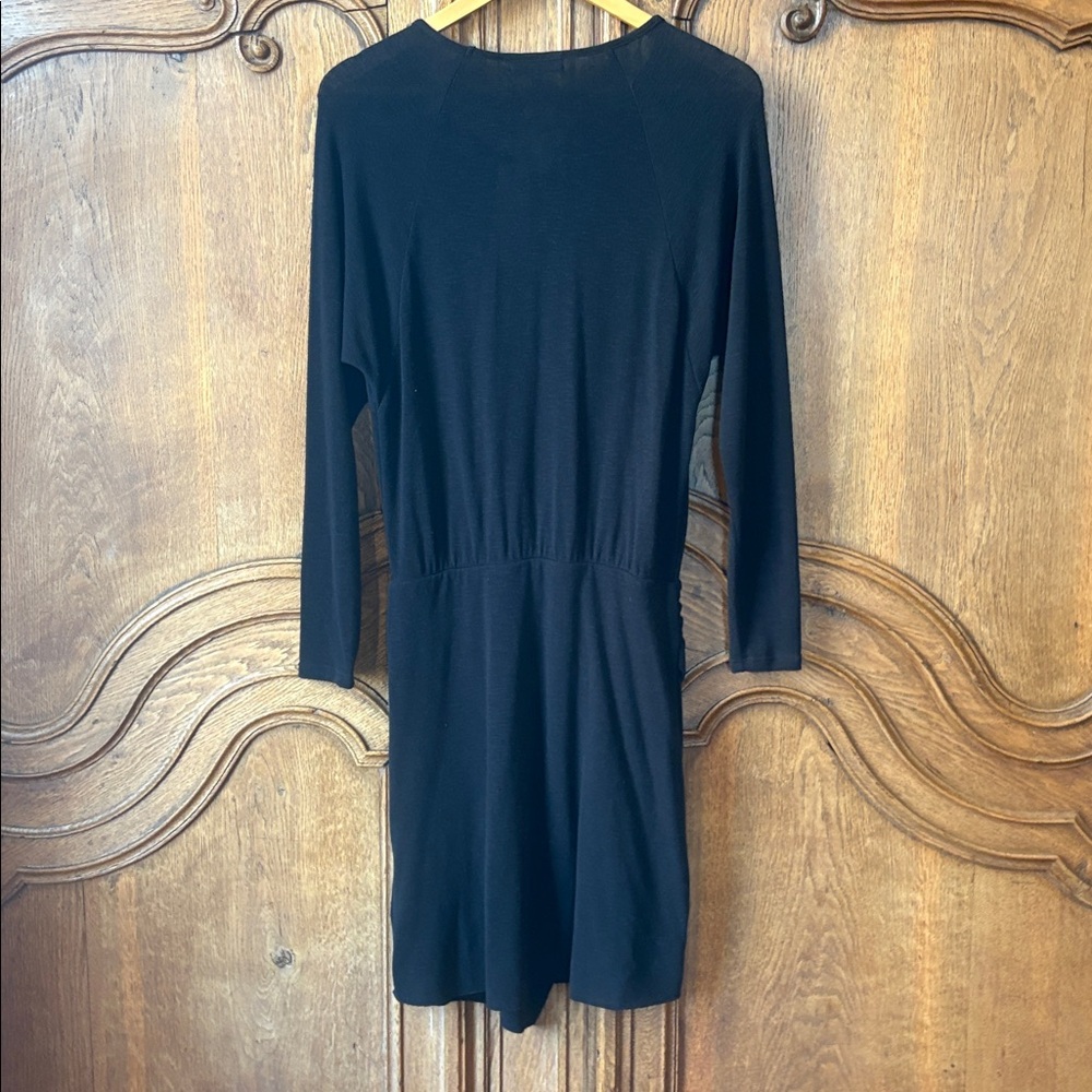 MICHAEL STARS Black Hally Asymmetric Long Sleeve Knit Dress NEW - Picture 10 of 12